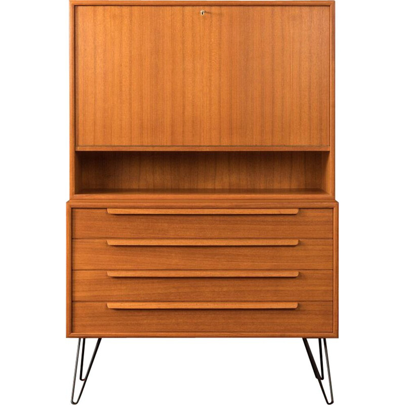 Vintage secretary desk in teak veneer by WK Möbel 1960s