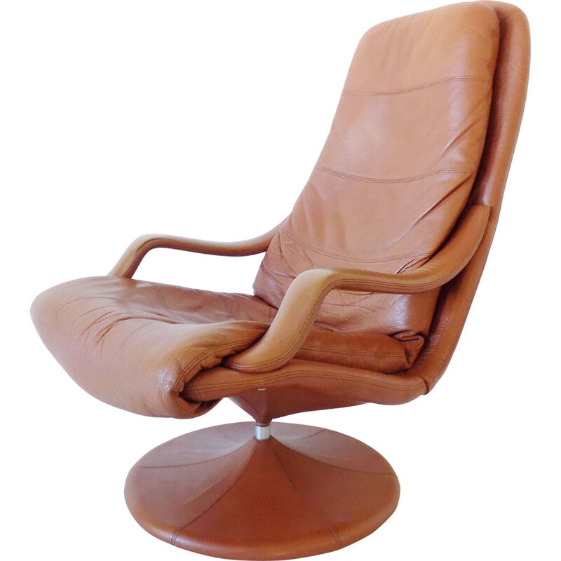 Vintage Danish leather loungechair by Georg Thams for Vejen