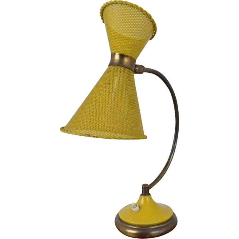 Vintage yellow table lamp 1950-1960