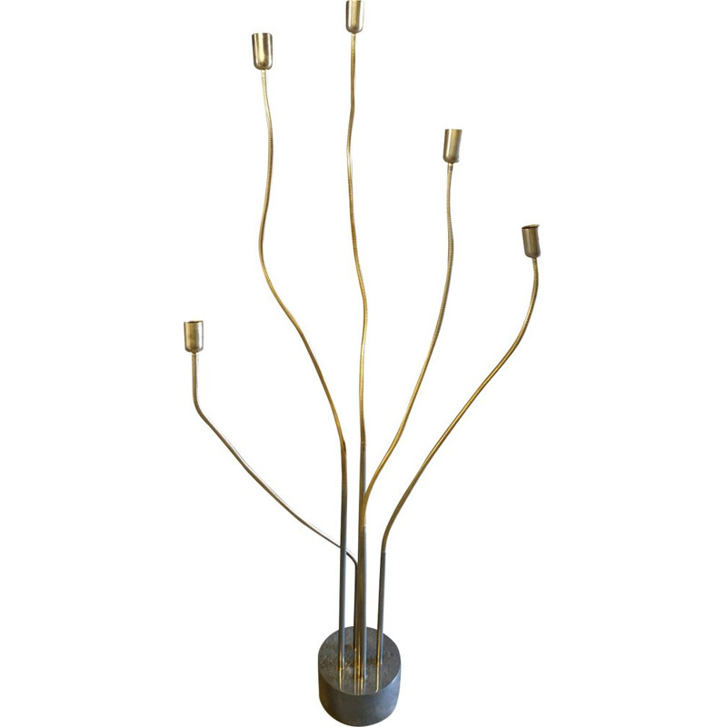 Vintage flexible metal floor lamp 1970