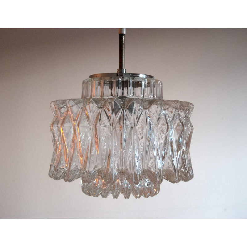 Vintage Pendant Lamp by Glashütte Limburg 1960s