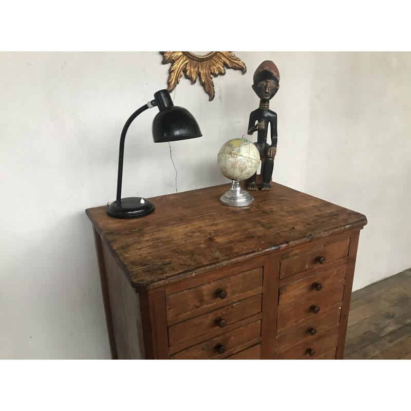 Armário em madeira de abeto Vintage com gavetas