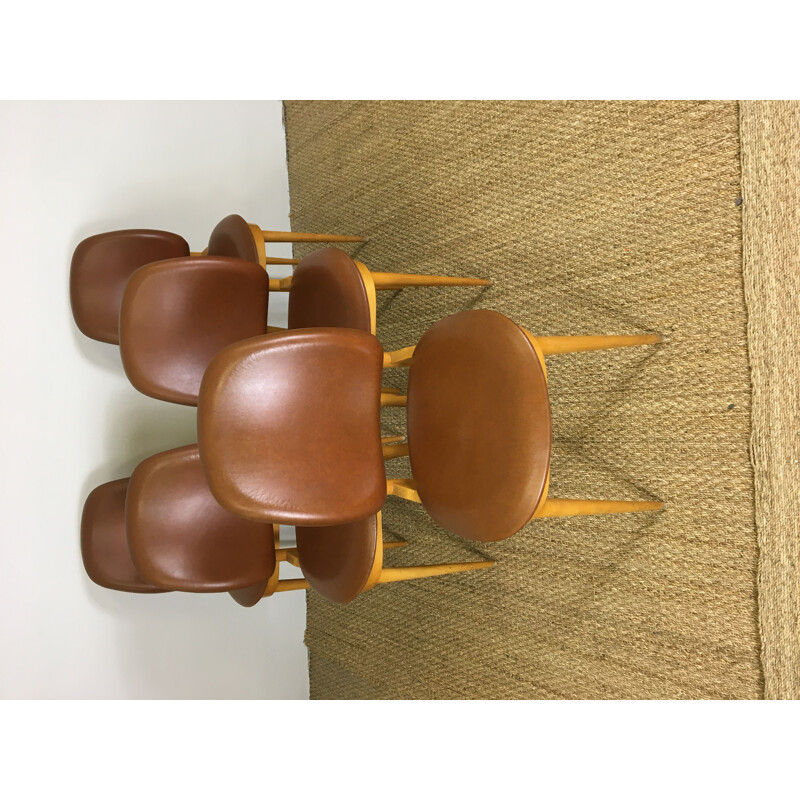 Suite of 5 Baumann chairs, Pegasus model circa 1960