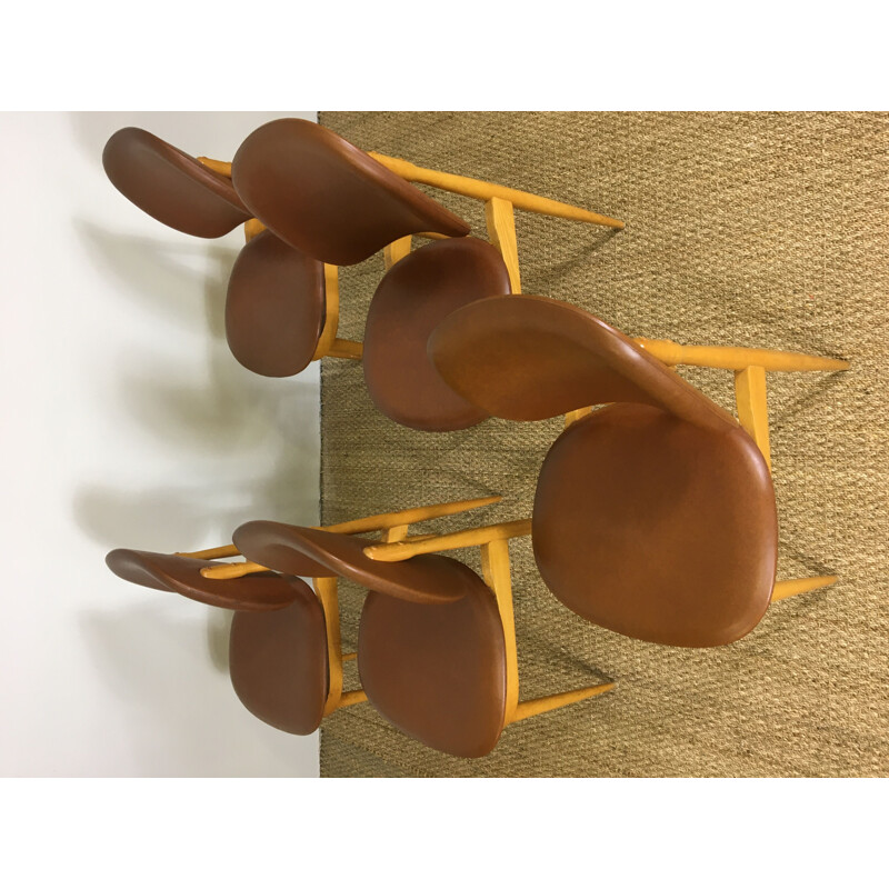 Suite of 5 Baumann chairs, Pegasus model circa 1960