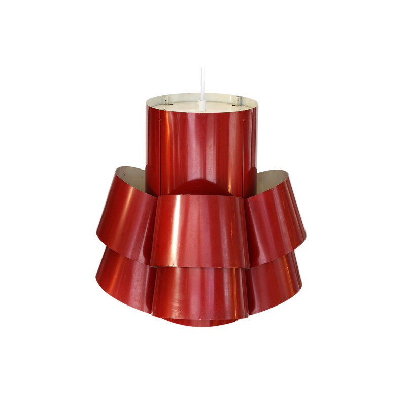 Vintage red XXL TN52 pendant light by Torsten Orrling for Hans-Agne Jakobsson AB, Sweden 1960s