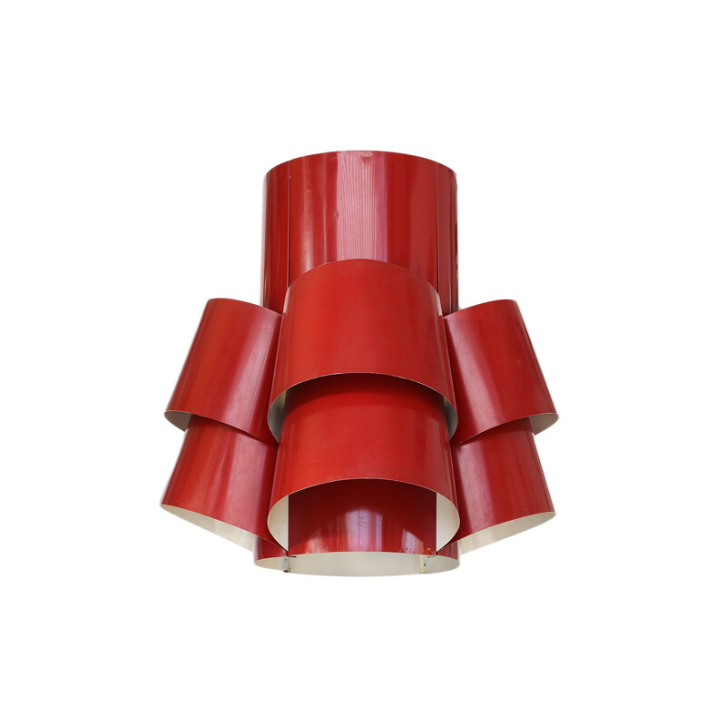 Vintage red XXL TN52 pendant light by Torsten Orrling for Hans-Agne Jakobsson AB, Sweden 1960s