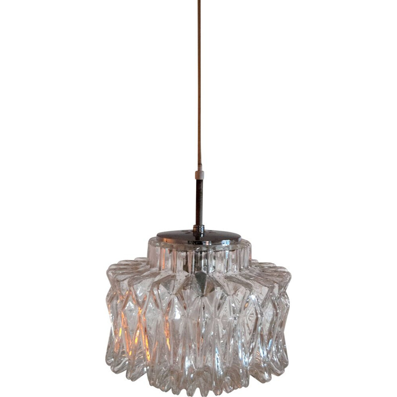 Vintage Pendant Lamp by Glashütte Limburg 1960s