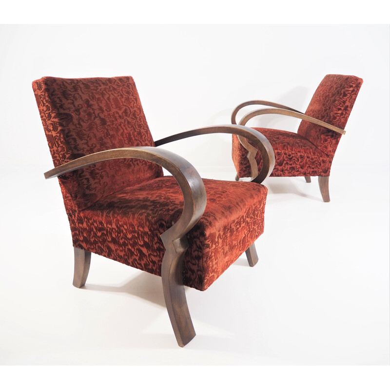 Paire de 2 fauteuils Art Déco, 1940