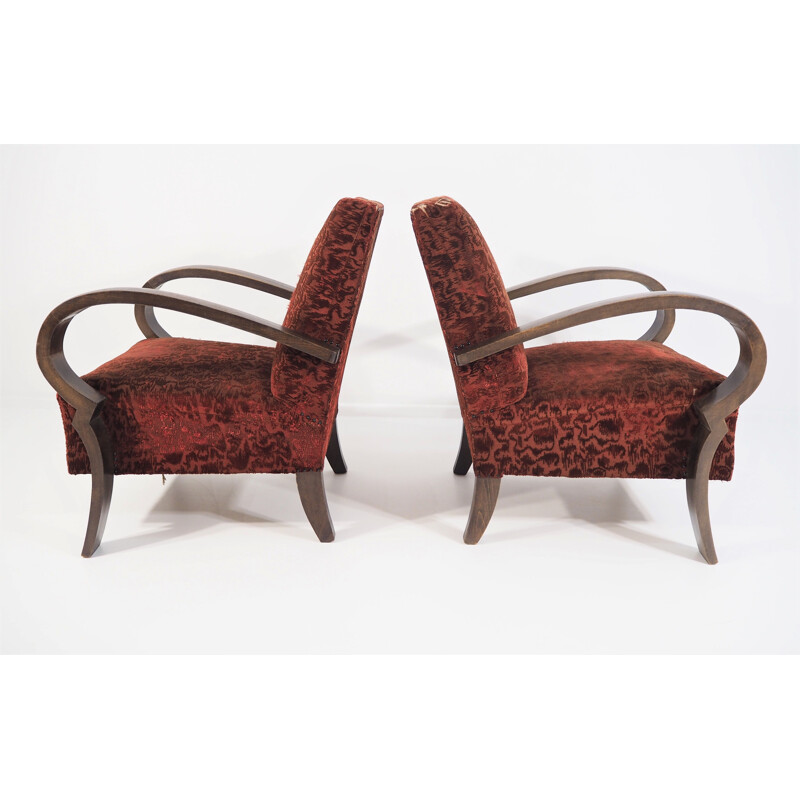 Paire de 2 fauteuils Art Déco, 1940