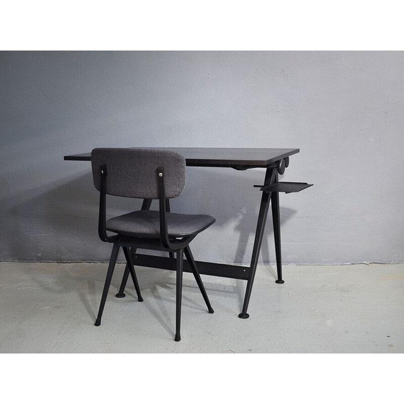 Vintage Desk with Result Chair By Friso Kramer For Ahrend De Cirkel , 1950