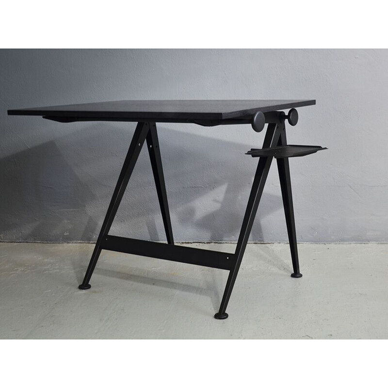 Vintage Desk with Result Chair By Friso Kramer For Ahrend De Cirkel , 1950