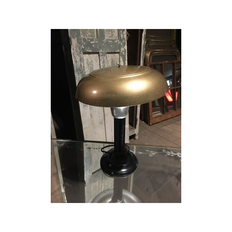 Vintage Art Deco desk lamp in iron and aluminium