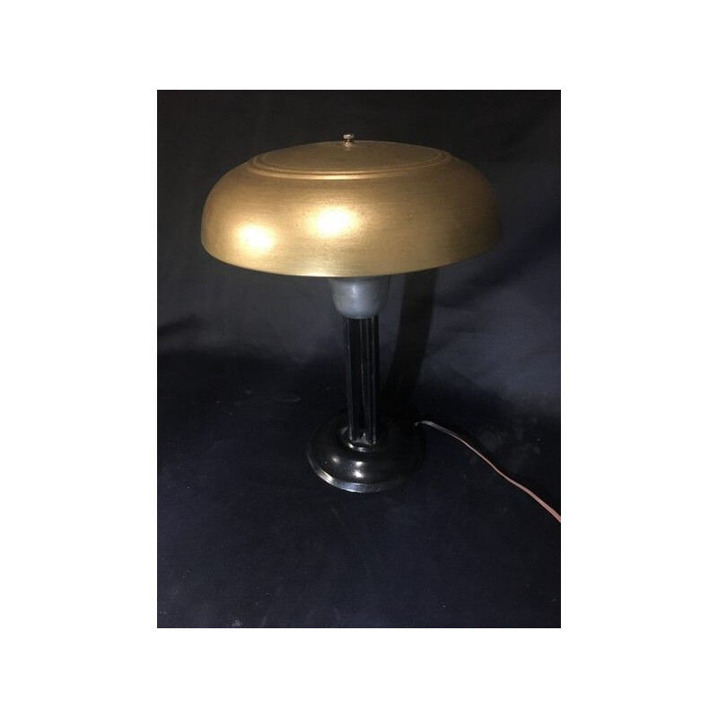 Vintage Art Deco desk lamp in iron and aluminium