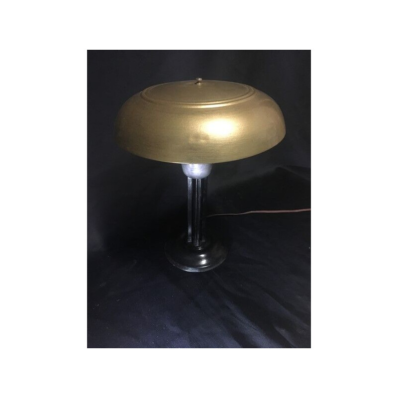 Vintage Art Deco desk lamp in iron and aluminium