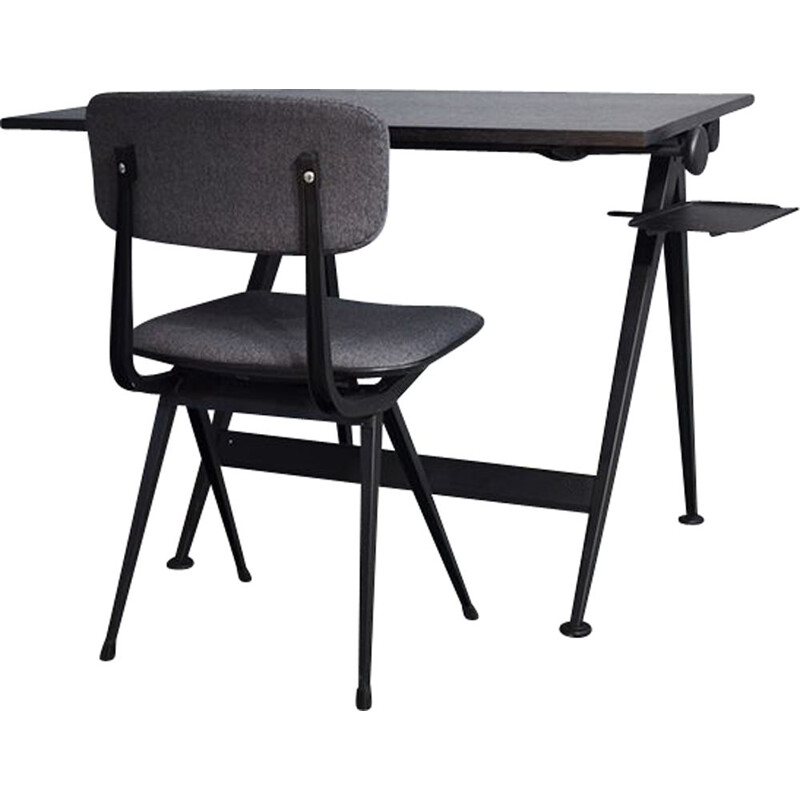 Vintage Desk with Result Chair By Friso Kramer For Ahrend De Cirkel , 1950