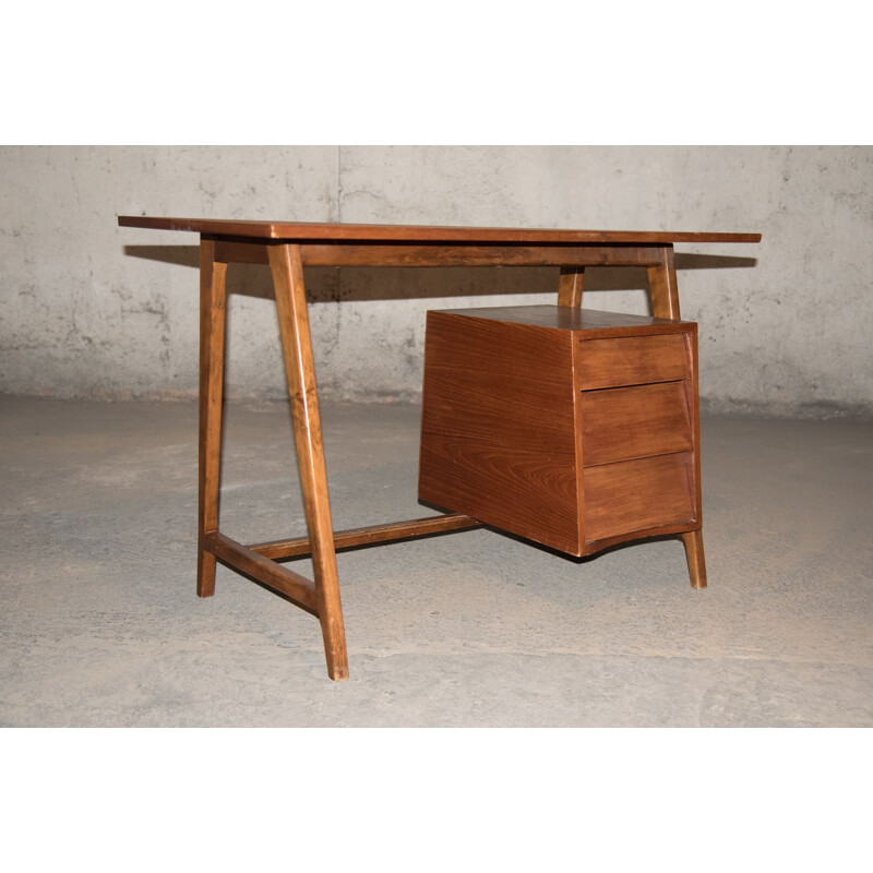 Bureau scandinave vintage en teck 1960