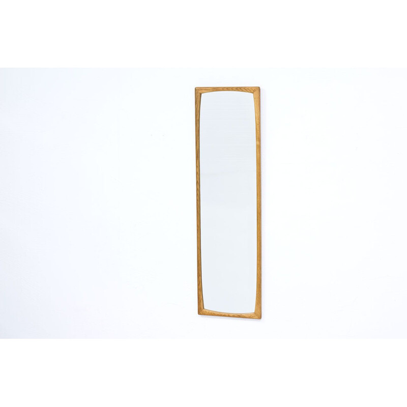 Vintage oak wall mirror model 619 by Fröseke, 1950 