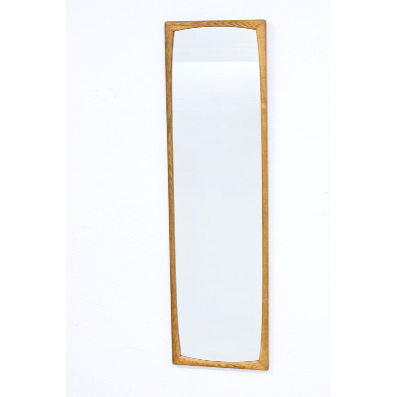 Vintage oak wall mirror model 619 by Fröseke, 1950 