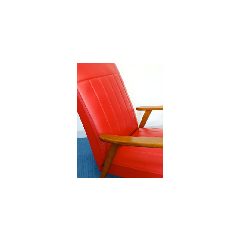 Red vintage armchair - 1950s