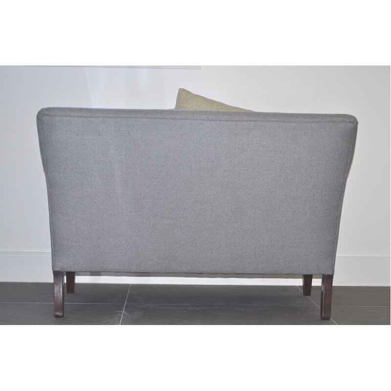 Vintage Two Seater Danish Sofa in grey wool