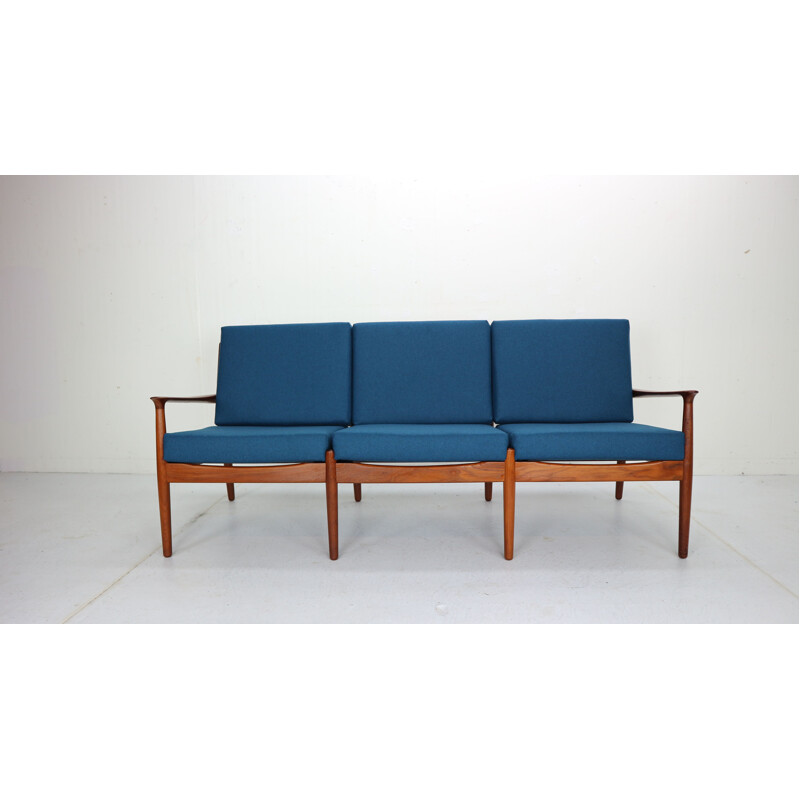 Vintage Three-Seat Teak Sofa by Grete Jalk for Glostrup Møbelfabrik, 1960s, Denmark