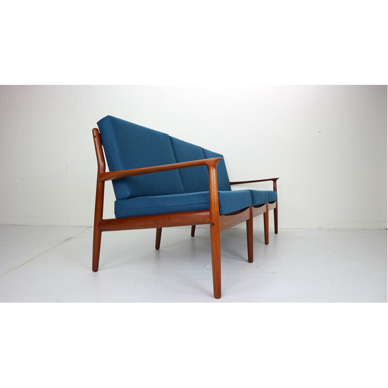 Vintage Three-Seat Teak Sofa by Grete Jalk for Glostrup Møbelfabrik, 1960s, Denmark