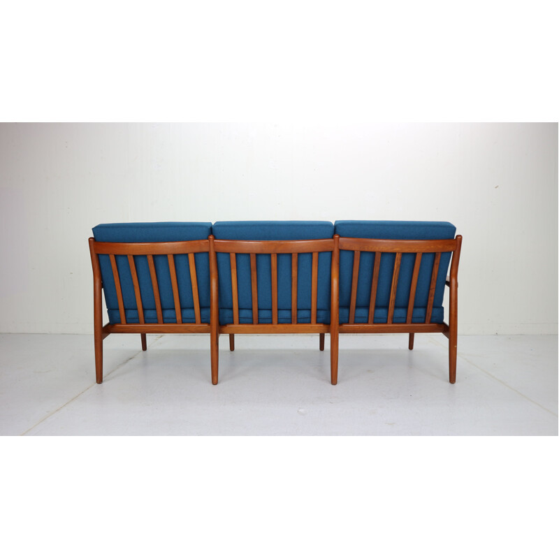 Vintage Three-Seat Teak Sofa by Grete Jalk for Glostrup Møbelfabrik, 1960s, Denmark