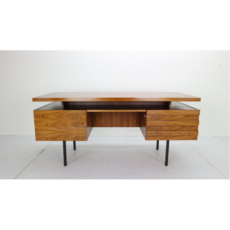 Vintage rosewood writing table desk by Leo Bub for Wertmöbel, 1960s