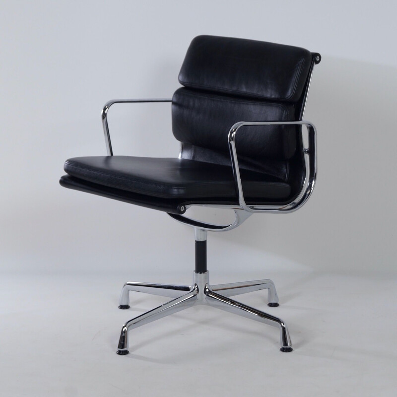 Vintage black EA 208 chair by Charles & Ray Eames for Vitra, 2000