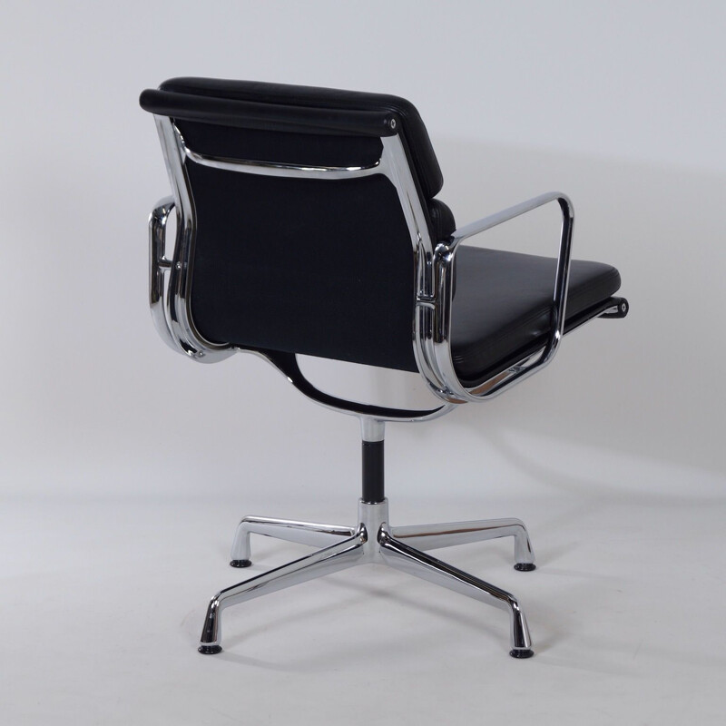 Vintage black EA 208 chair by Charles & Ray Eames for Vitra, 2000