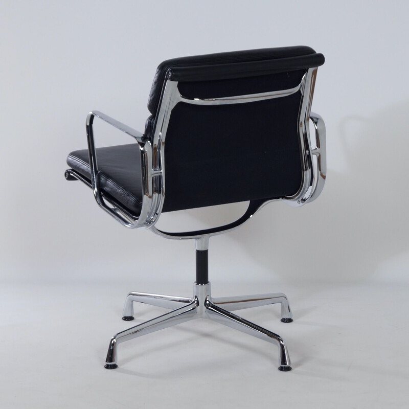 Vintage black EA 208 chair by Charles & Ray Eames for Vitra, 2000