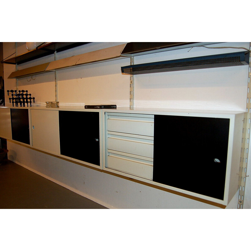 Modular wall unit with shelves and cabinets, Tjerk REIJENGA - 1950s