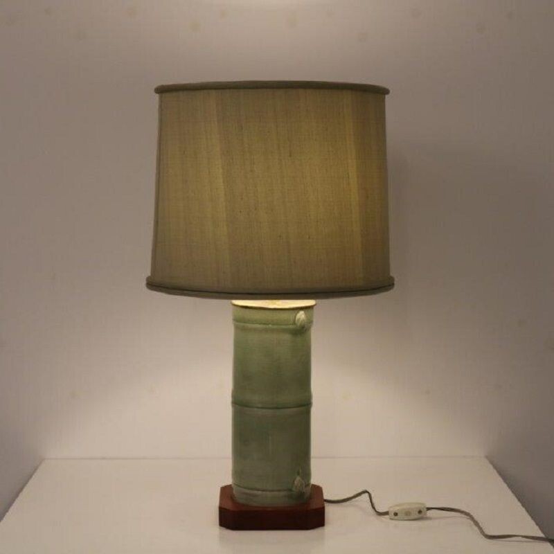  Lampe de table vintage en faux bambou, États-Unis d'Amérique, 1970