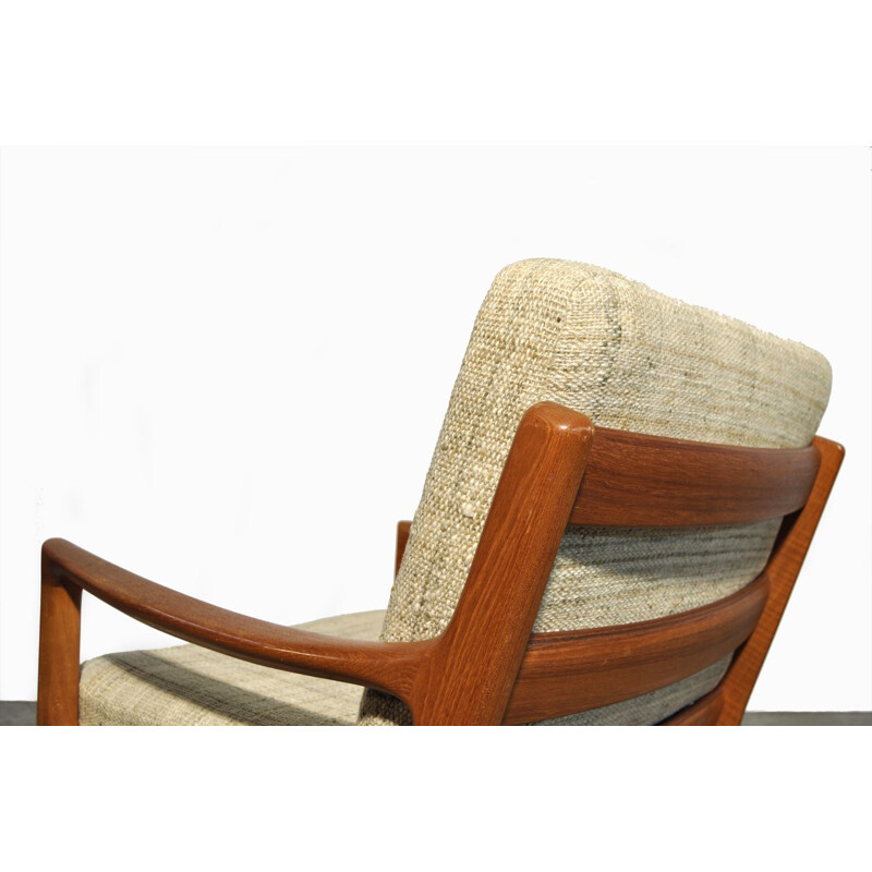 Vintage elegant teak easy chairs "Senator series" by Ole Wanscher for Cado, 1960s