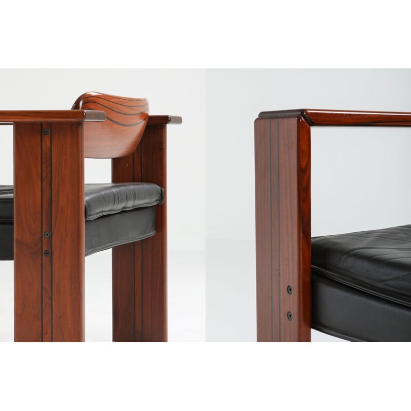 Ensemble de 4 fauteuils Artona vintage par Afra & Tobia Scarpa pour Maxalto 1975