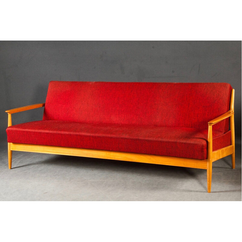 Sofa or daybed and two designer armchairs by Casala 1950 