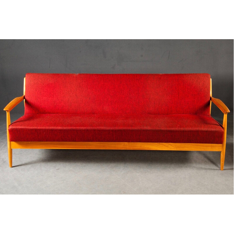 Sofa or daybed and two designer armchairs by Casala 1950 