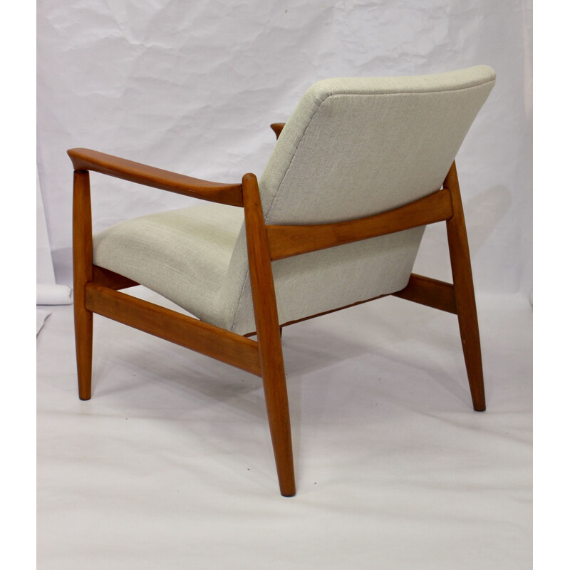 GFM-142 vintage armchair in beige fabric by Edmund Homa 1960 