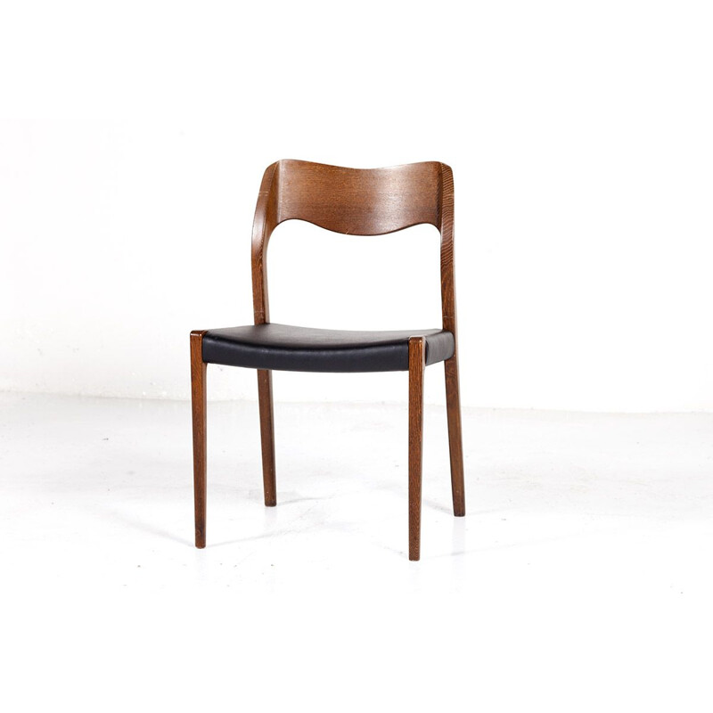 Série de 4 chaises vintage No. 71 par Niels Otto Møller pour J.L. Møllers, 1960s