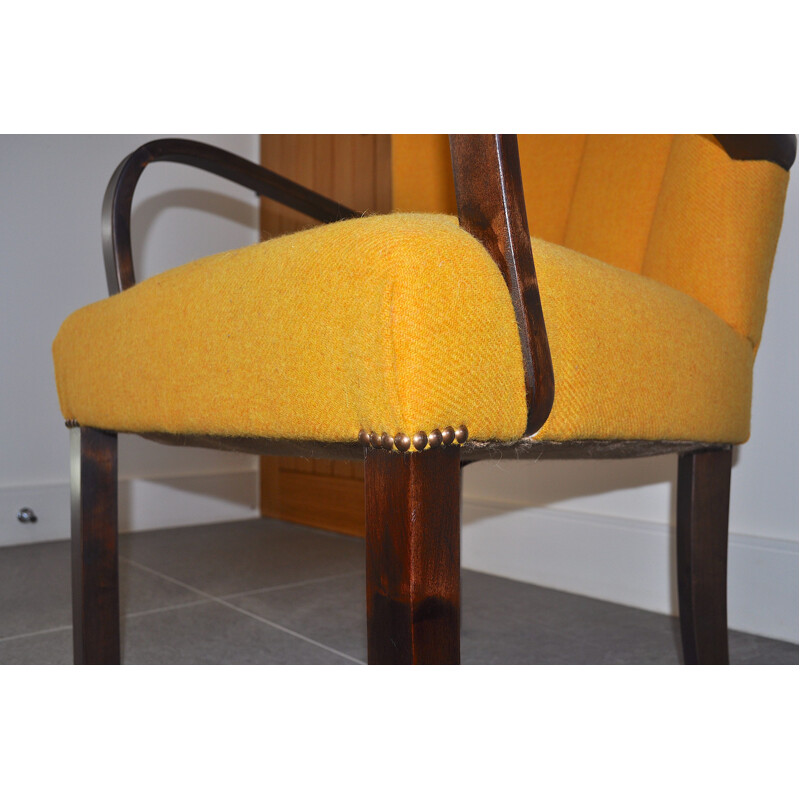 Vintage yellow cocktail chair