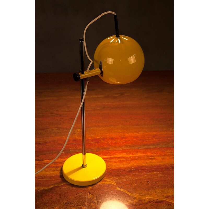 Vintage yellow table lamp by Starlux , 1960s