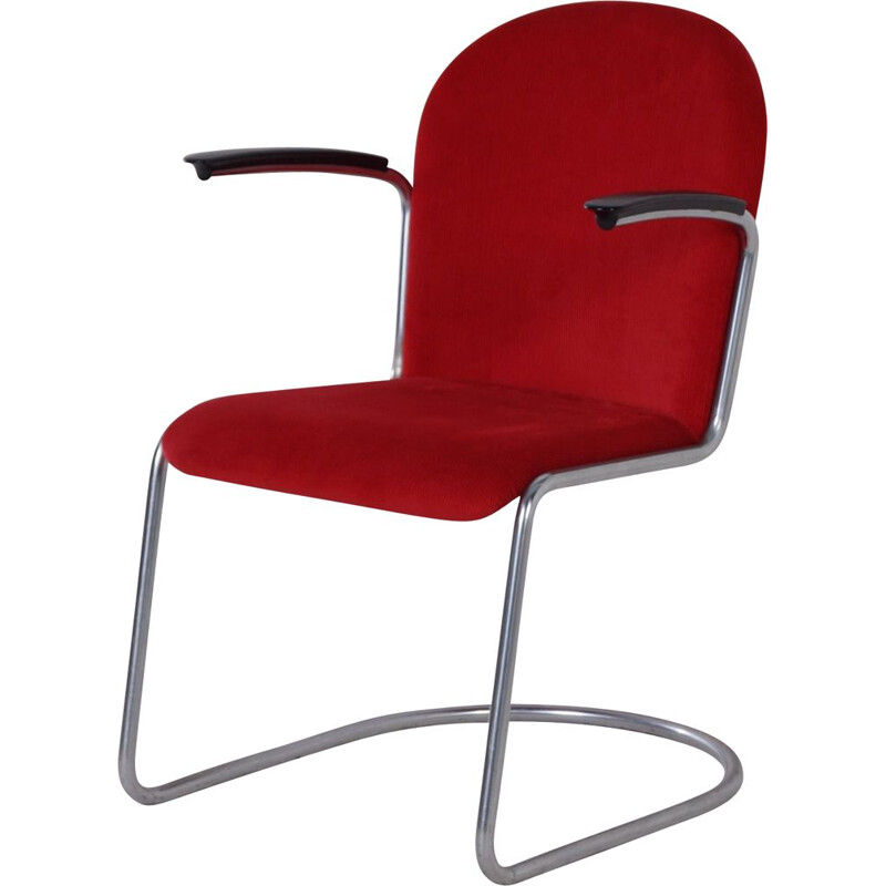 Vintage fauteuil 413-R Gispen van Willem Hendrik Gispen, 1950