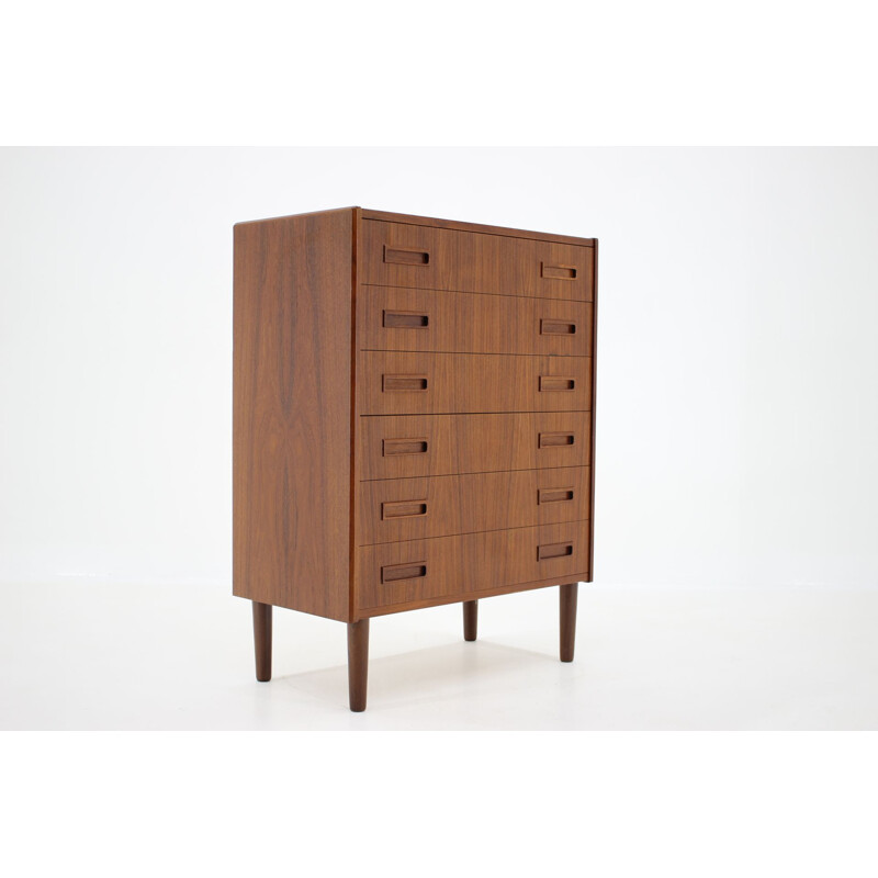 Vintage Danish teak chest of drawers with 6 drawers 1960s 