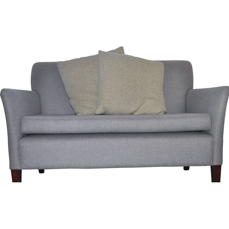Vintage Two Seater Danish Sofa in grey wool
