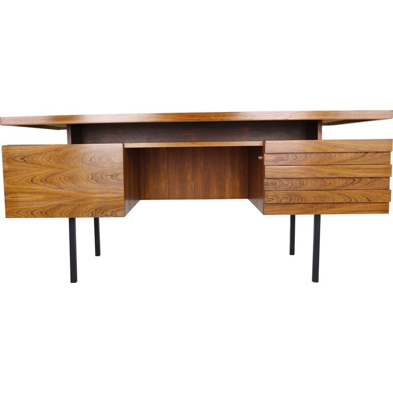 Vintage rosewood writing table desk by Leo Bub for Wertmöbel, 1960s