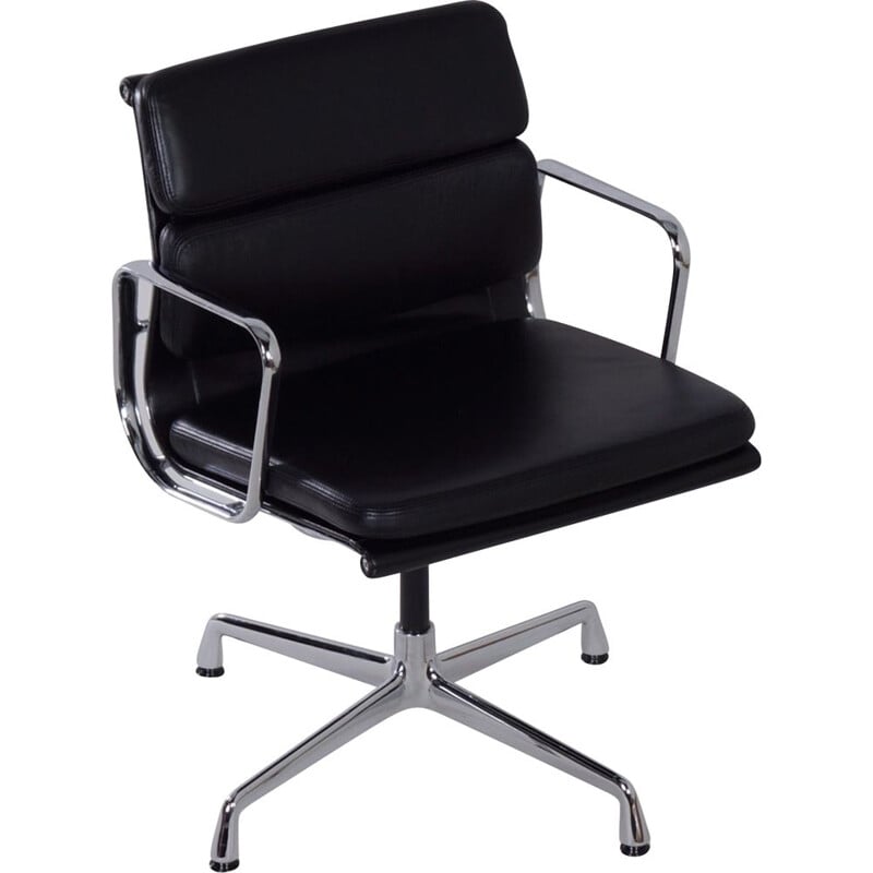 Vintage black EA 208 chair by Charles & Ray Eames for Vitra, 2000