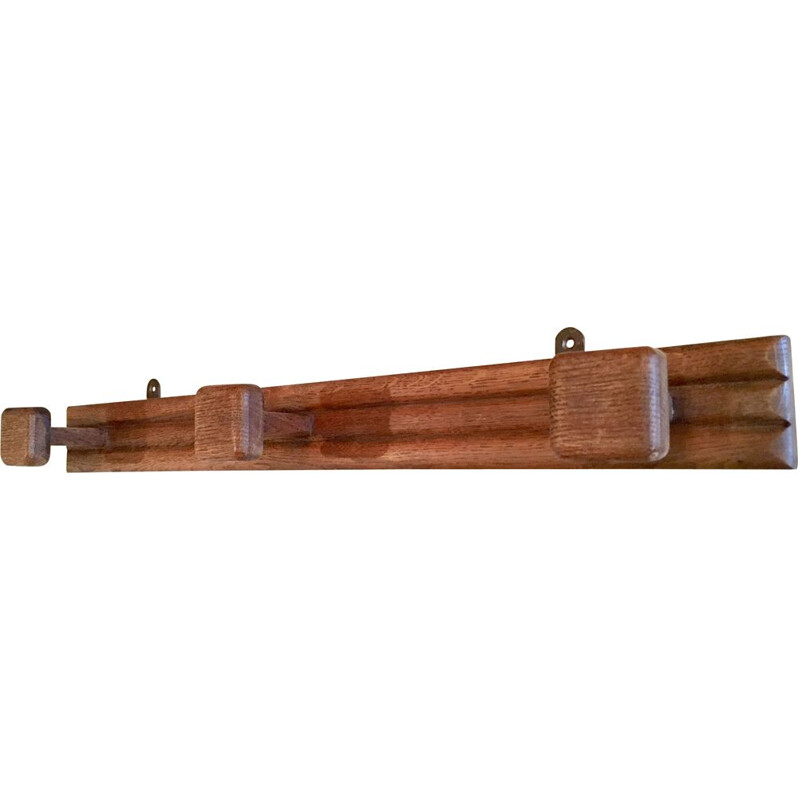 Waxed oak vintage coat rack 1930 