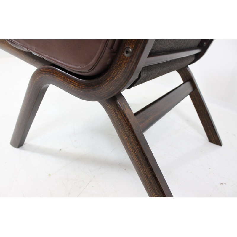 Scandinavian westnofa armchair in leather, Ingmar RELLING - 1960s