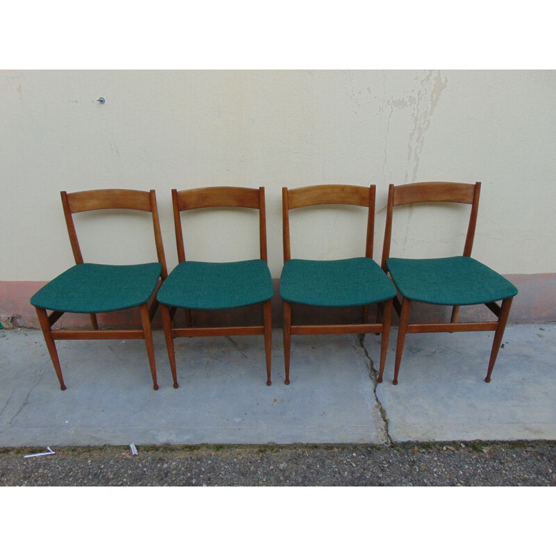 Set of 4 dining chairs by Passoni Italia, 1960s