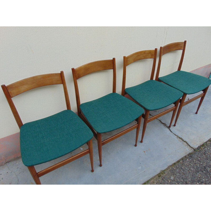 Suite de 4 chaises de salle à manger par Passoni Italia, 1960